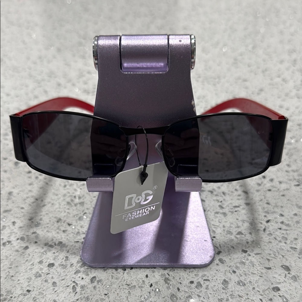 DoG SUNGLASSES Red Black Women's IMPACT RESISTANT SMOKE LENSE COMFORT NOOSE PADS